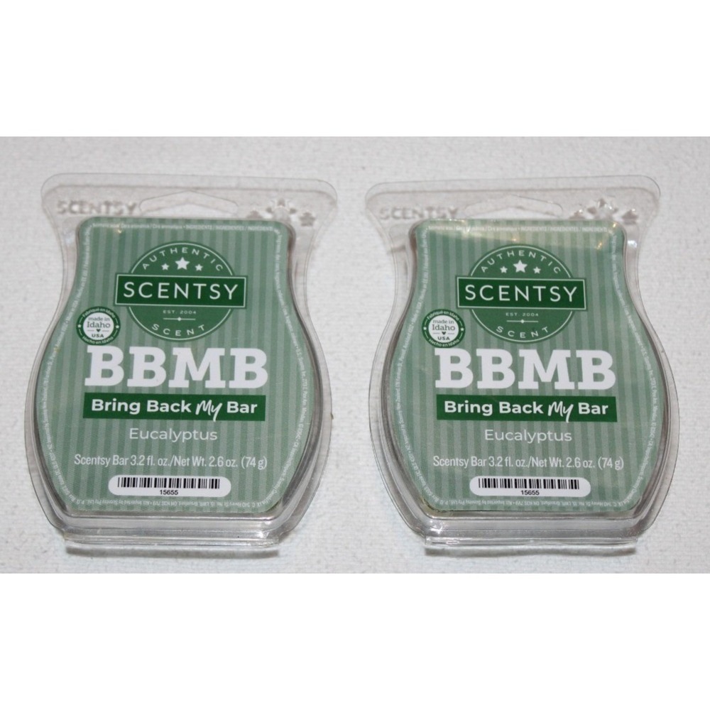 Scentsy Bring Back My Bar (BBMB) Eucalyptus lot of 2 Unused